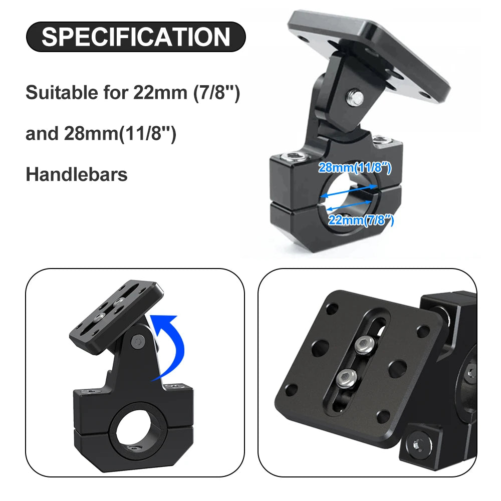 AMPS Base Mount for 22mm (7/8") or 28mm (1 1/8") Bars